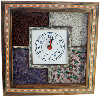 47% OFF on R S Jewels Ethnic Style Gemstone Analog Wall Clock Multicolor