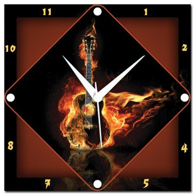 72% OFF on Amore Burning Guitar 107470 Analog Wall Clock Black 72% OFF on Amore Burning Guitar 107470 Analog Wall Clock Black