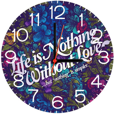 23% OFF on Ellicon B381 Love Is Nothing Without Love Analog Wall Clock White 23% OFF on Ellicon B381 Love Is Nothing Without Love Analog Wall Clock White