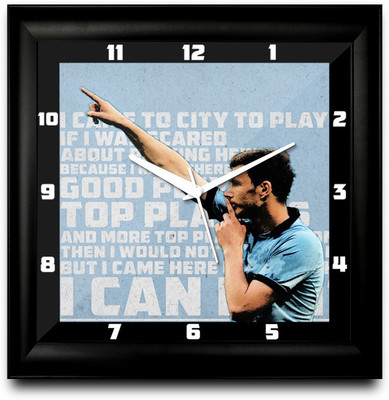 73% OFF on ShopMantra Edin Dzeko Man City Square Analog Wall Clock Black