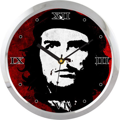 Shopping Monster Che Guevara Designer Analog Wall Clock Silver