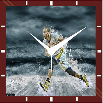 50% OFF on Moneysaver Stephen Curry Splash Analog Wall Clock Multicolour