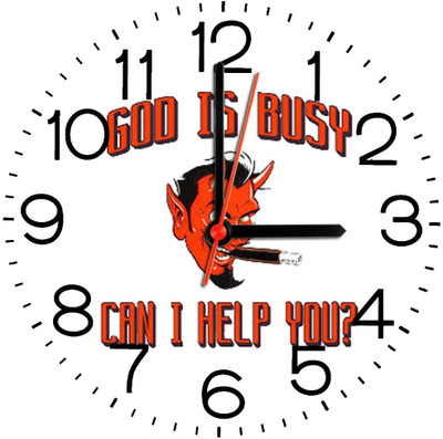 28% OFF on Ellicon 297 God Is Busy Analog Wall Clock White 28% OFF on Ellicon 297 God Is Busy Analog Wall Clock White