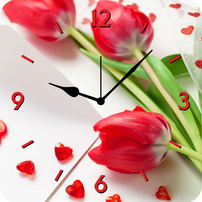 50% OFF on FurnishFantasy Love Heart Tulips Analog Wall Clock Multicolor 50% OFF on FurnishFantasy Love Heart Tulips Analog Wall Clock Multicolor