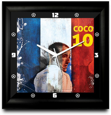 50% OFF on ShopMantra Karim Mostafa Benzema France Football Square Analog Wall Clock Black