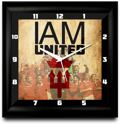 73% OFF on ShopMantra Manchester United I Am united Square Analog Wall Clock Black