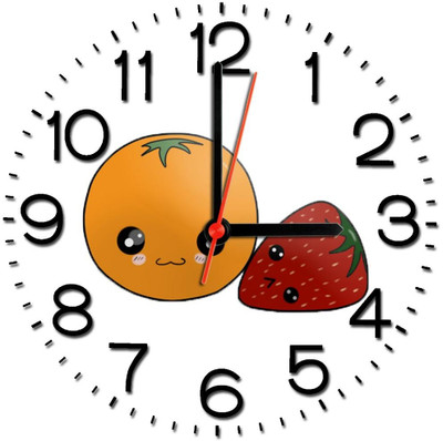 28% OFF on Ellicon 362 Cute Fruit Analog Wall Clock White