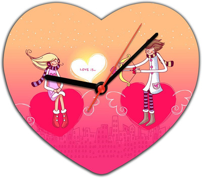 40% OFF on Lovely Collection Love Is Being On The Top Analog Wall Clock Multicolor