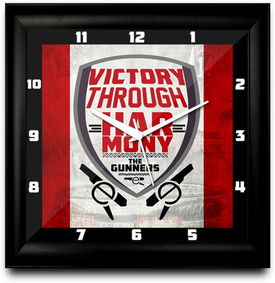 73% OFF on ShopMantra Arsenal The Gunners Victory Square Analog Wall Clock Black