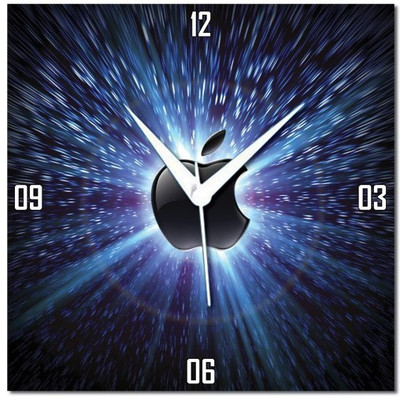 70% OFF on WebPlaza Blue Apple Logo Analog Wall Clock Multicolor