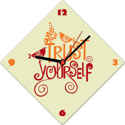 40% OFF on Lovely Collection Trust Yourself Analog Wall Clock Multicolor