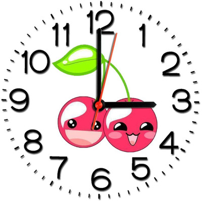 28% OFF on Ellicon 363 Cute Fruit Analog Wall Clock White