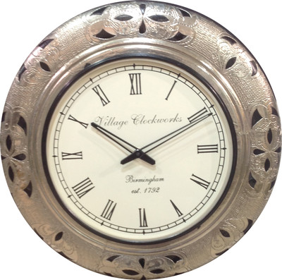 53% OFF on GRV 1812 Analog 46 cm Dia Wall Clock Silver