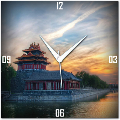 83% OFF on Amore Forbidden City Analog Wall Clock Multicolor