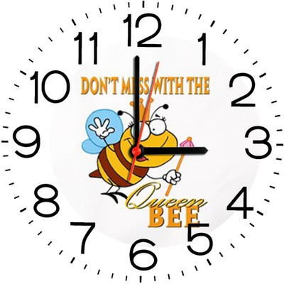 23% OFF on Ellicon B138 Don'T Mess With The Queen Bee Analog Wall Clock White