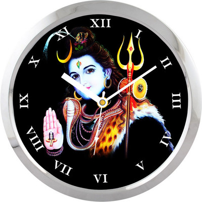31% OFF on Shopping Monster Lord Shiva Religious Analog Wall Clock Silver