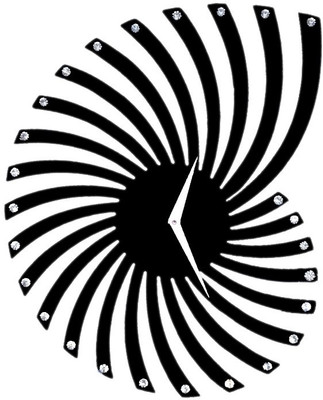54% OFF on Zeeshaan Dimante Spiral Black Analog Wall Clock Black 54% OFF on Zeeshaan Dimante Spiral Black Analog Wall Clock Black