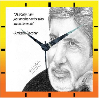 50% OFF on Moneysaver Amitabh Bacchan Analog Wall Clock Multicolour