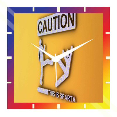 50% OFF on Moneysaver This Is Sparta Analog Wall Clock Multicolor