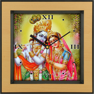 31% OFF on Shopping Monster Lord Krishna Religious Analog Wall Clock Brown