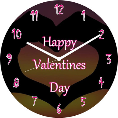 54% OFF on Panache Beautiful Hearts Valentine Analog 20 cm Dia Wall Clock Multicolor