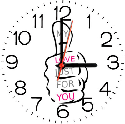 28% OFF on Ellicon 197 My Love Just For You Analog Wall Clock White