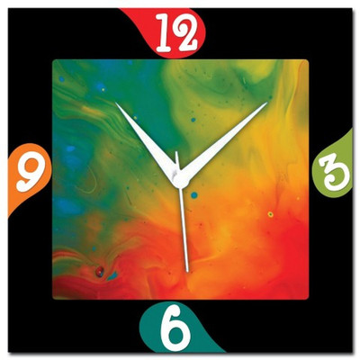 72% OFF on Amore Rainbow Abstract 107271 Analog Wall Clock Multicolor