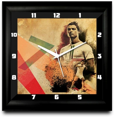 73% OFF on ShopMantra Cr7 Portugal Football Square Analog Wall Clock Black