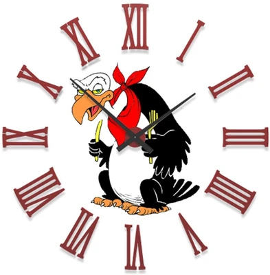 23% OFF on Ellicon B56 Vulture Hungry Cartoon Analog Wall Clock White