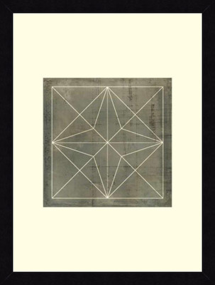 25% OFF on ART4U Geometric Blueprint I - Framed Print 20 inch x 26 inch 26 inch X inch 20, Multicolor