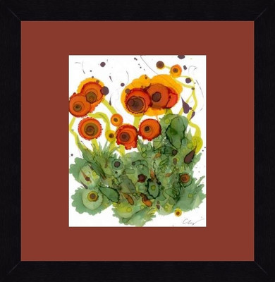 18% OFF on ART4U Poppy Whimsy VII - Framed Print 16 inch x 16 inch 16 inch X inch 16, Multicolor