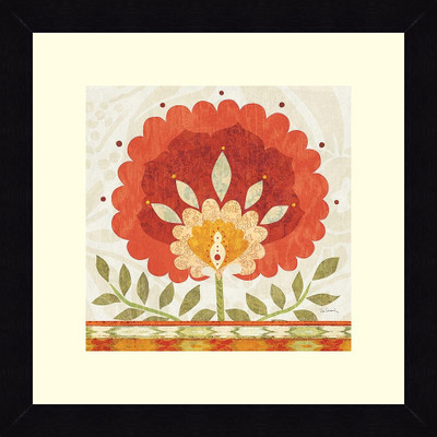 19% OFF on ART4U Ikat Bloom II - Framed Print 16 inch x 16 inch 16 inch X inch 16, Multicolor