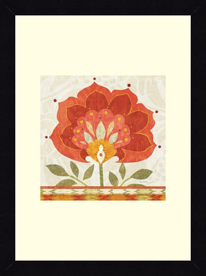 19% OFF on ART4U Ikat Bloom I - Framed Print 16 inch x 22 inch 22 inch X inch 16, Multicolor