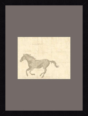 ART4U Vintage Horse II - Framed Print 20 inch x 26 inch 26 inch X inch 20, Multicolor