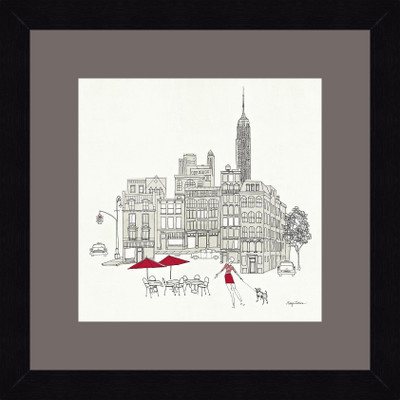 19% OFF on ART4U World Cafe III - NYC Red - Framed Print 16 inch x 16 inch 16 inch X inch 16, Multicolor