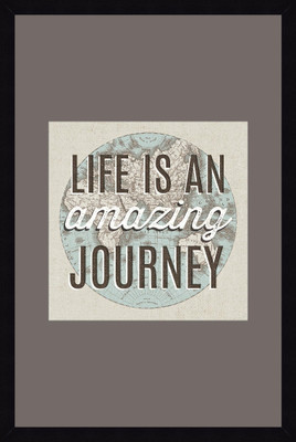 24% OFF on ART4U French World Map Inspiration Amazing Journey - Framed Print 24 inch x 36 inch 36 inch X inch 24, Multicolor