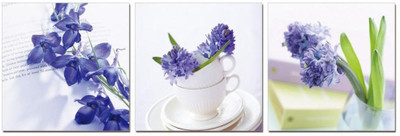 50% OFF on Go Hooked Blue And White Mdf 3 Panel Wallpaper