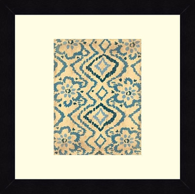 18% OFF on ART4U Blue Ikat - Framed Print 16 inch x 16 inch 16 inch X inch 16, Multicolor