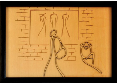 40% OFF on Bion Creations Wooden Carved Painting Walking In The Street