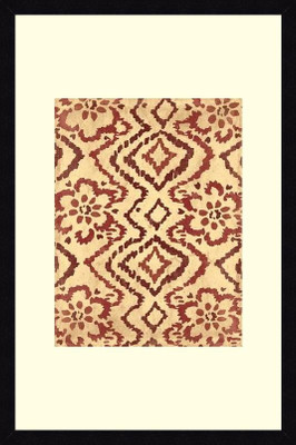 25% OFF on ART4U Ox Blood Ikat - Framed Print 24 inch x 36 inch 36 inch X inch 24, Multicolor