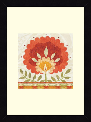 19% OFF on ART4U Ikat Bloom II - Framed Print 16 inch x 22 inch 22 inch X inch 16, Multicolor