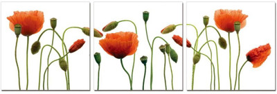 50% OFF on Go Hooked Orange And Yellow Mdf 3 Panel Wallpaper