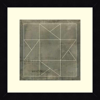 19% OFF on ART4U Geometric Blueprint II - Framed Print 16 inch x 16 inch 16 inch X inch 16, Multicolor