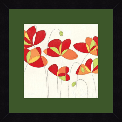 19% OFF on ART4U Poppy Field Square I - Framed Print 16 inch x 16 inch 16 inch X inch 16, Multicolor