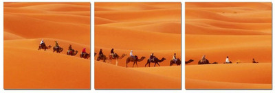 50% OFF on Go Hooked Orange Mdf 3 Panel Wallpaper