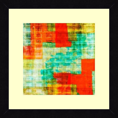 19% OFF on ART4U Teal and Orange I - Framed Print 16 inch x 16 inch 16 inch X inch 16, Multicolor