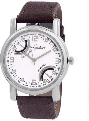 62% OFF on Gesture 413-WH Chrono Type Analog Watch - For Men 62% OFF on Gesture 413-WH Chrono Type Analog Watch - For Men