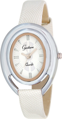 80% OFF on Gesture Gesture 8013-White Oval Printed Strap Watch Printed Strap Analog Watch - For Women 80% OFF on Gesture Gesture 8013-White Oval Printed Strap Watch Printed Strap Analog Watch - For Women