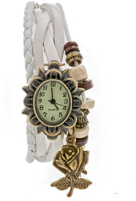 90% OFF on Crystal Collections Ros-WHT-12 Vintage Analog Watch - For Girls