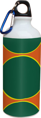55% OFF on Tiedribbons Green And Dark Yellow Pattern 600 ml Water Bottle
